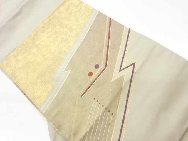 幾何学模様織出し袋帯